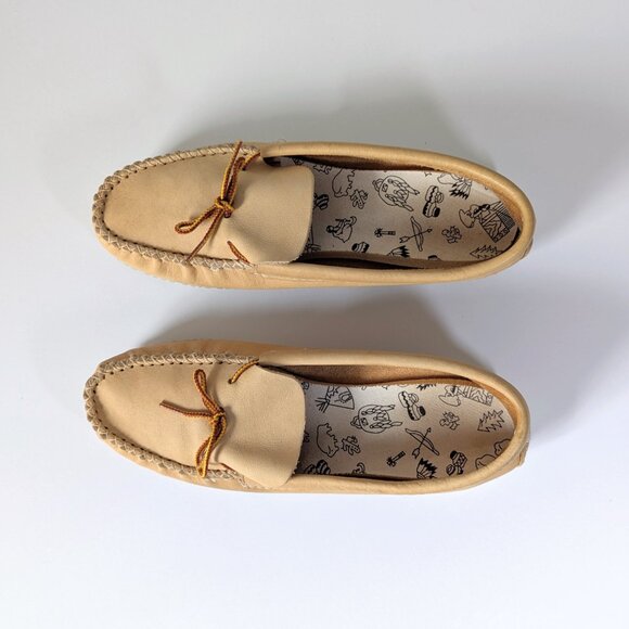 🇨🇦 Vintage Hiawatha By Bastien Boat Shoes / Hard Sole Moccasins Made In Canada - Picture 8 of 10